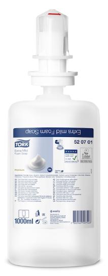 Bezzapachowe mydło w piance - TORK PREMIUM SOAP FOAM EXTRA MILD 1L #520701