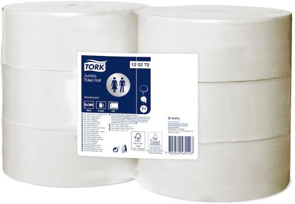 Papier toaletowy - TORK ADVANCED TOILET JUMBO ROLL (6ROL) #120272