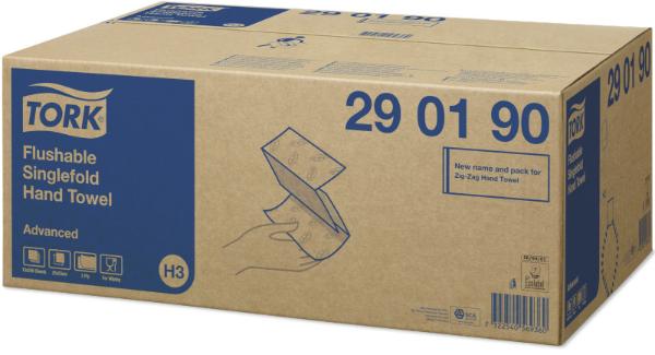 Ręcznik papierowy ZZ łatwo rozpuszczalny - TORK TOWEL ZZ FOLD FLUSHABLE (3750/15) #290190