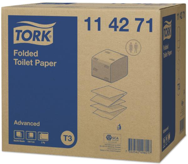 Papier toaletowy - TORK ADV TOILET PAPER FOLDED (36 BIND) #114271