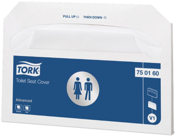 Nakładki na toaletę - TORK ADV TOILET SEAT COVER (250 SZT) #750160